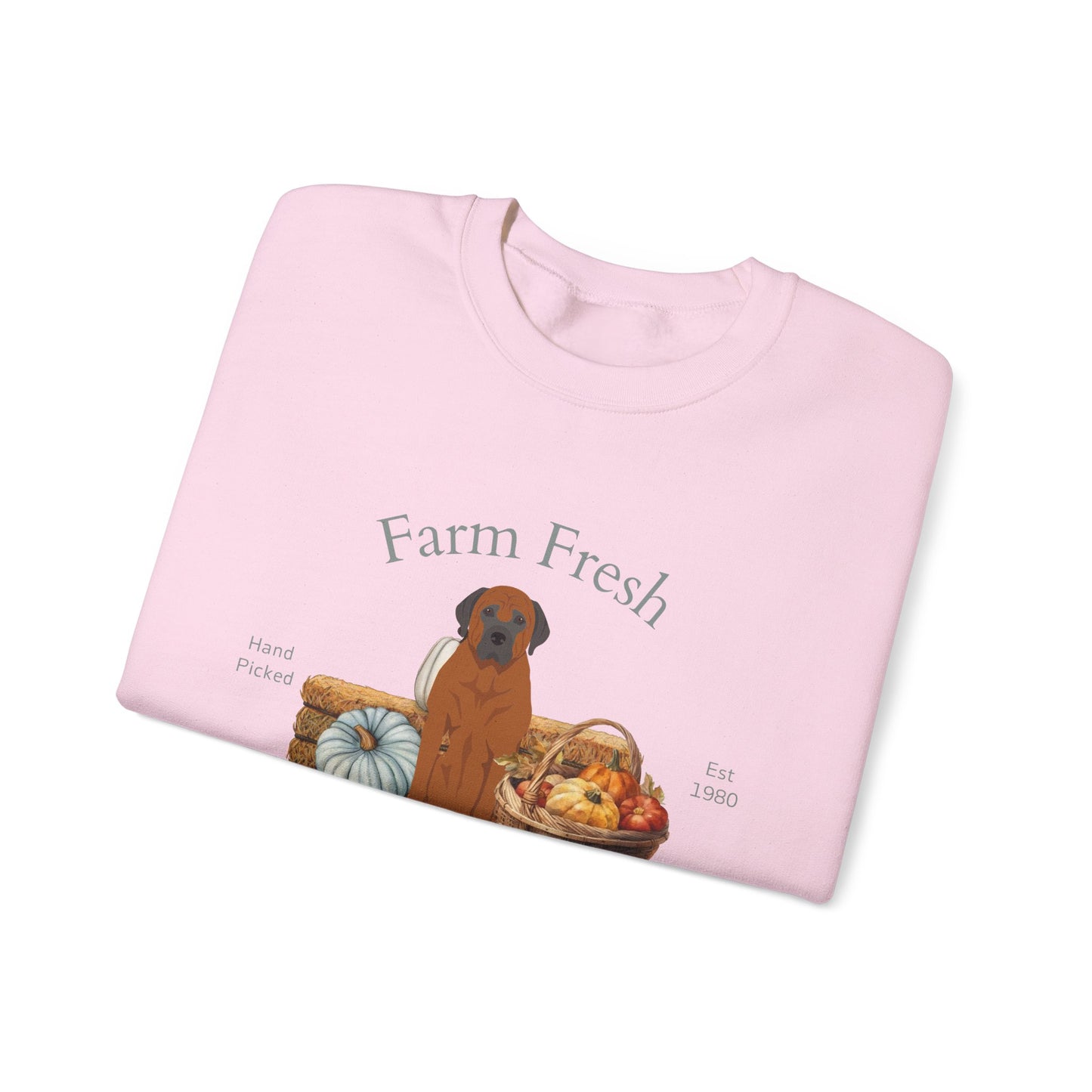 Tosa Inu Dog Fall Farm Fresh Unisex Heavy Blend Crewneck Sweatshirt