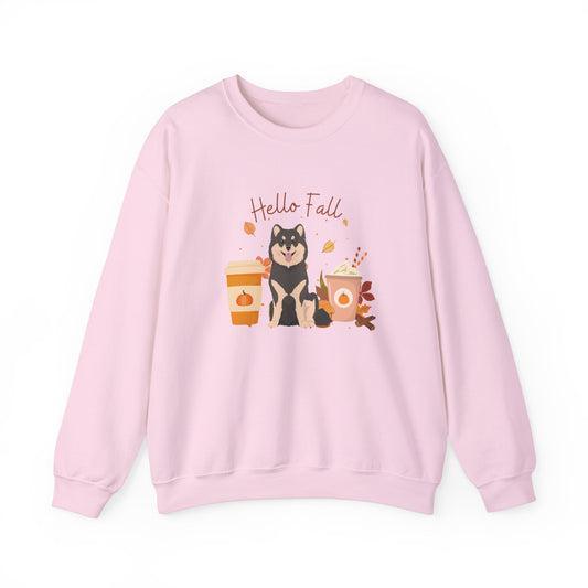 Finnish Lapphund Dog Fall Halloween Unisex Heavy Blend Crewneck Sweatshirt