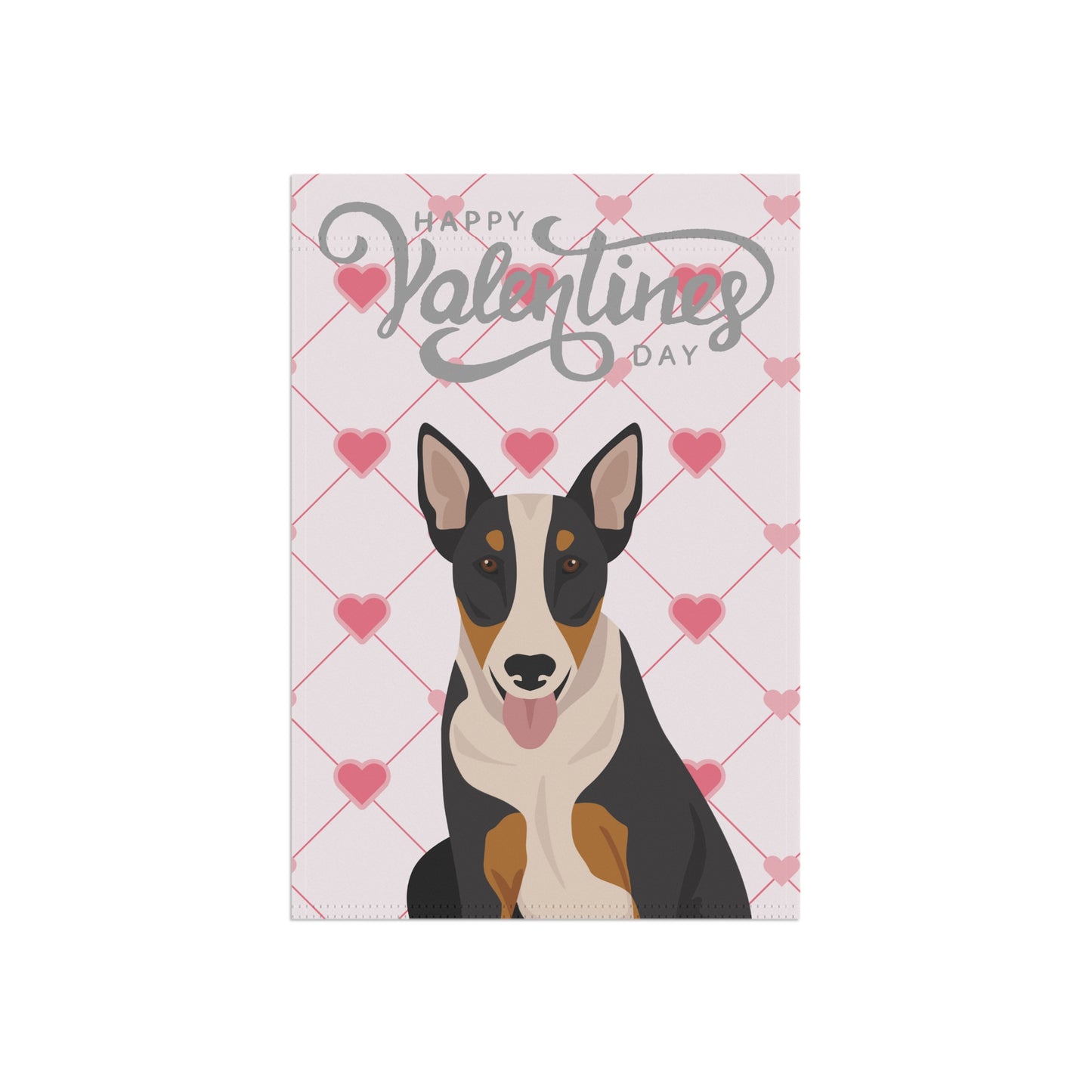 Bull Terrier Dog Valentines Day Garden Flag