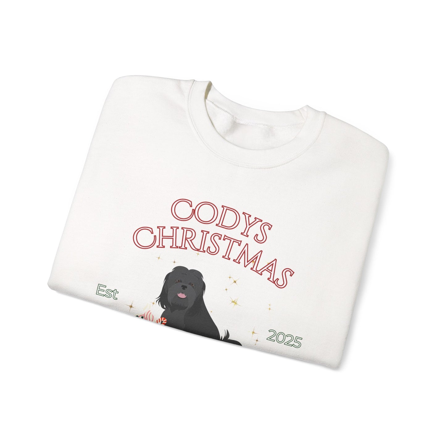Lhasa Apso Dog Christmas Social Club Unisex Heavy Blend Crewneck Sweatshirt Custom Name