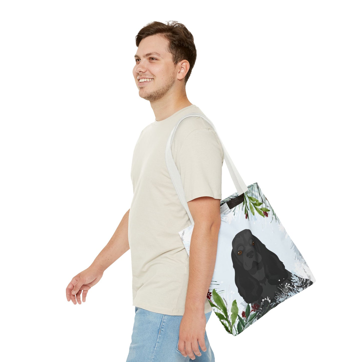 Cocker Spaniel Dog Christmas Holiday Tote Bag 16x16