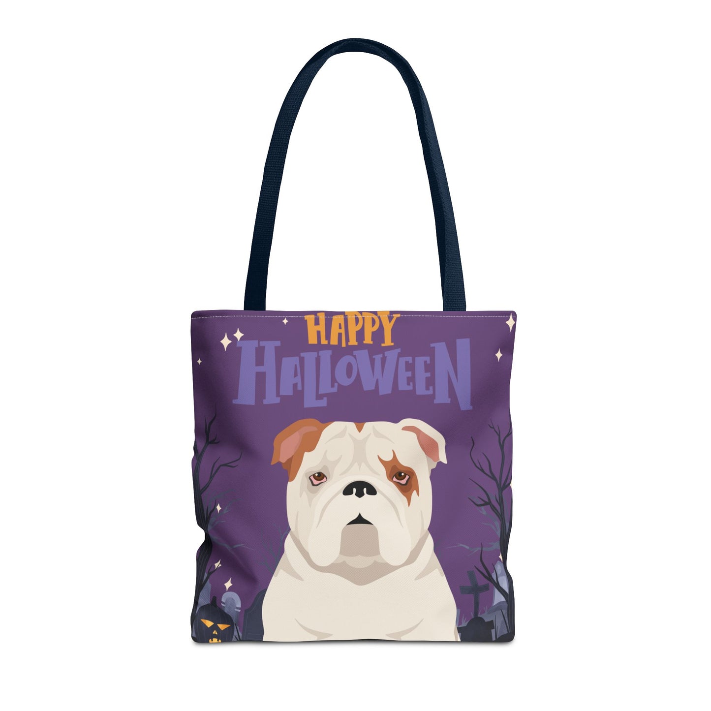 Bulldog Dog Happy Halloween Tote Bag 16x16