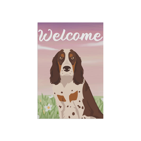 Russian Spaniel Dog Welcome Garden Flag