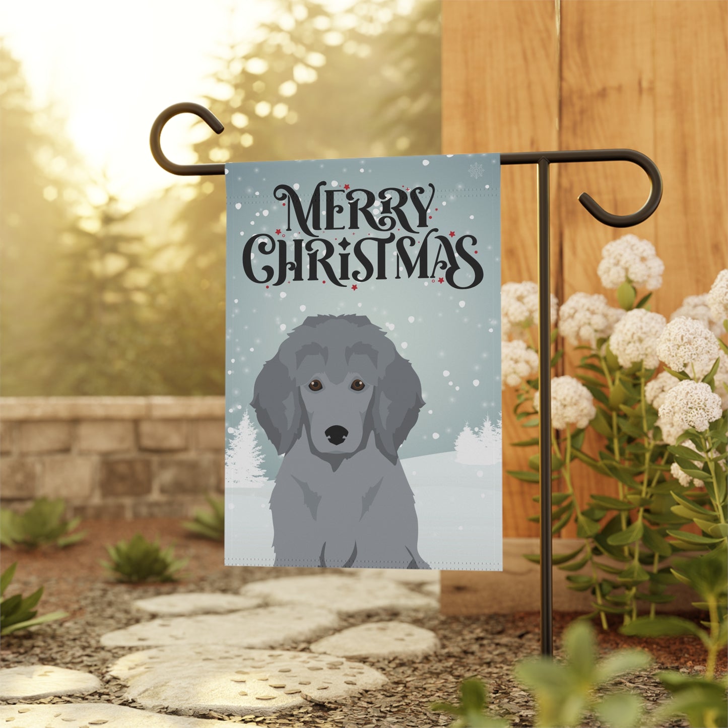 Standard Poodle Dog Garden Flag