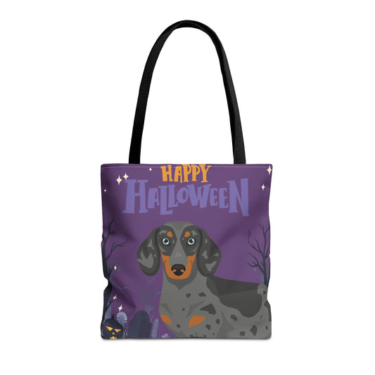 Dachshund Dog Happy Halloween Tote Bag 16x16