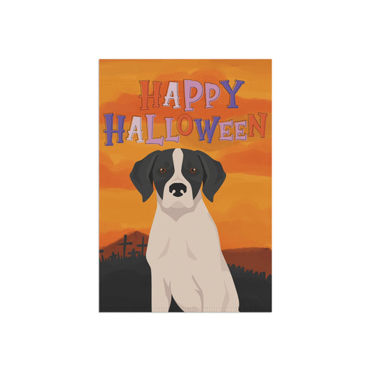 Pointer Dog Halloween Garden Flag
