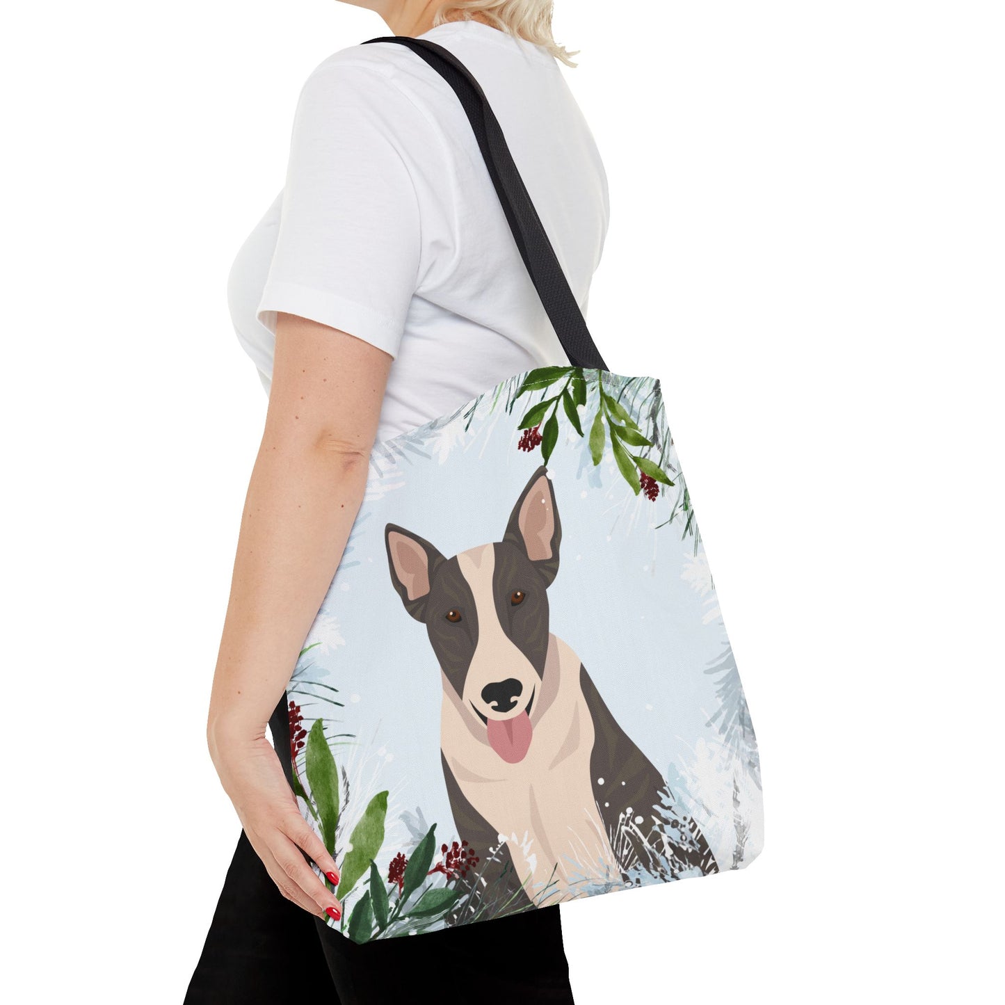 Bull Terrier Dog Christmas Holiday Tote Bag 16x16