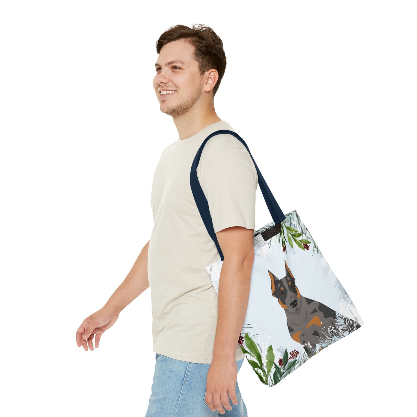 Beauceron Dog Christmas Holiday Tote Bag 16x16