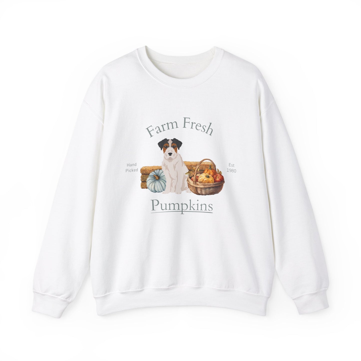 Jack Russell Terrier Dog Fall Halloween Unisex Heavy Blend Crewneck Sweatshirt