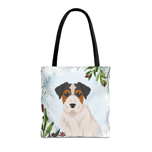 Jack Russell terrier Dog Christmas Holiday Tote Bag 16x16