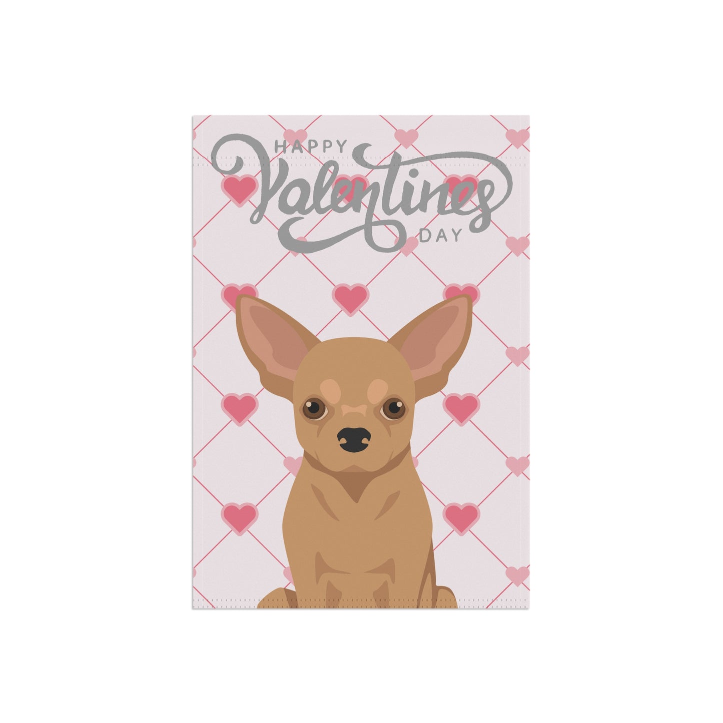 Chihuahua Dog Valentines Day Garden Flag