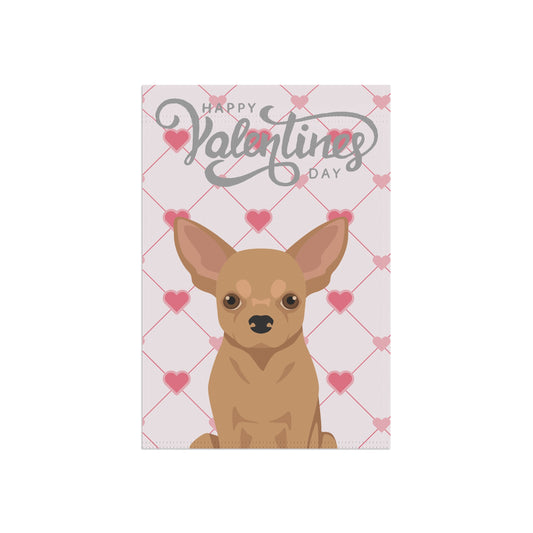 Chihuahua Dog Valentines Day Garden Flag