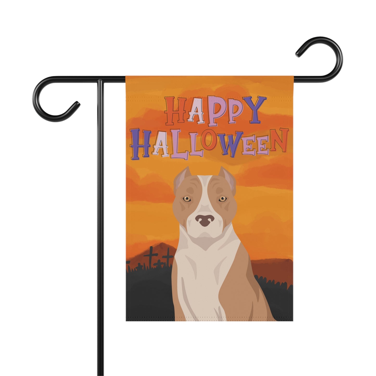 American Staffordshire Terrier Dog Halloween Garden Flag