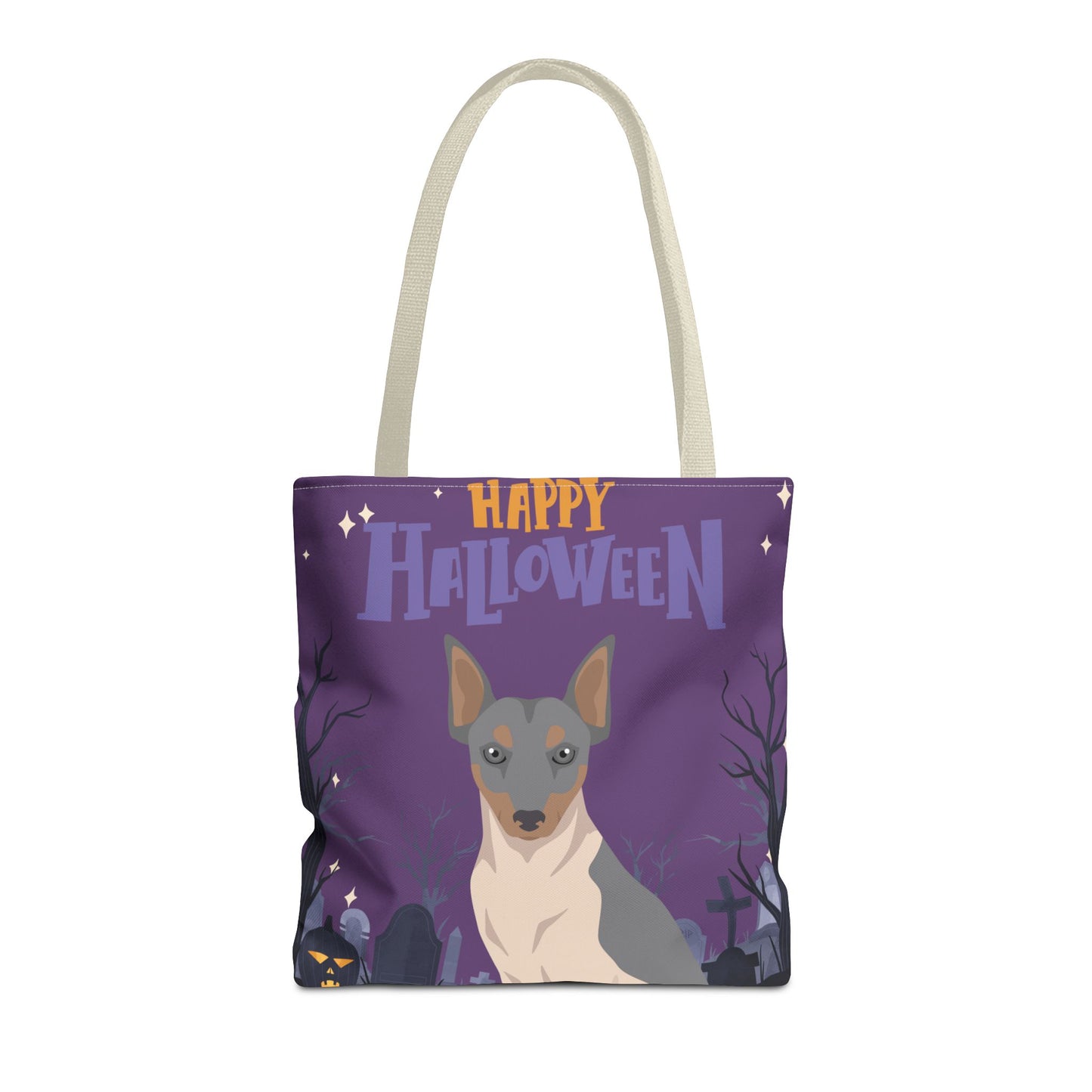Brazilian Terrier Dog Happy Halloween Tote Bag 16x16