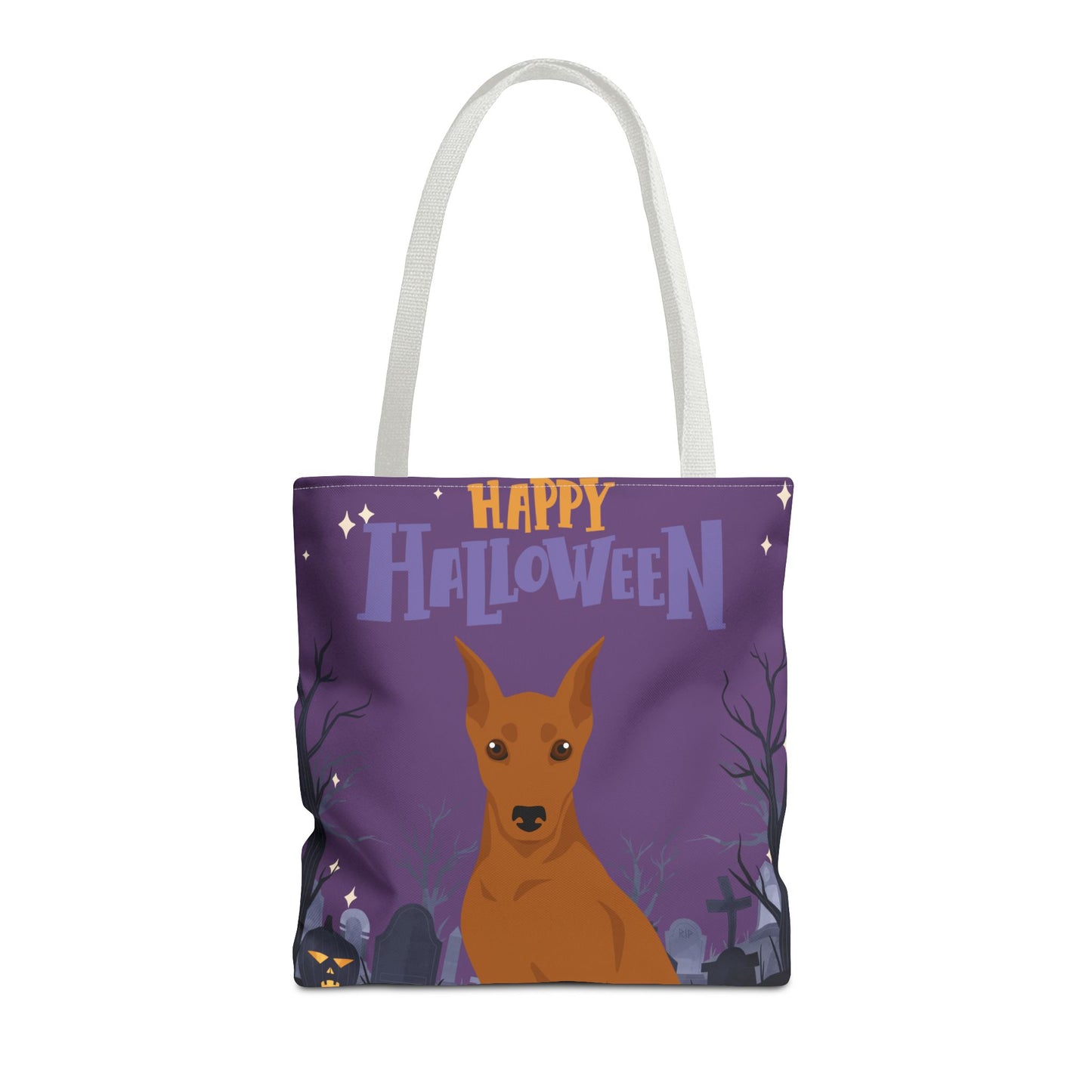 German Pinscher Dog Happy Halloween Tote Bag 16x16