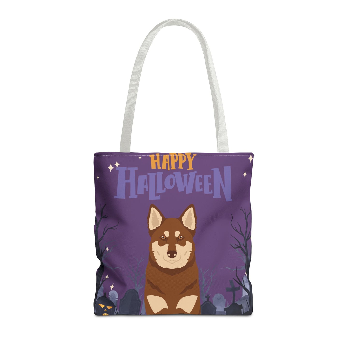 Lapponian Herder Dog Happy Halloween Tote Bag 16x16