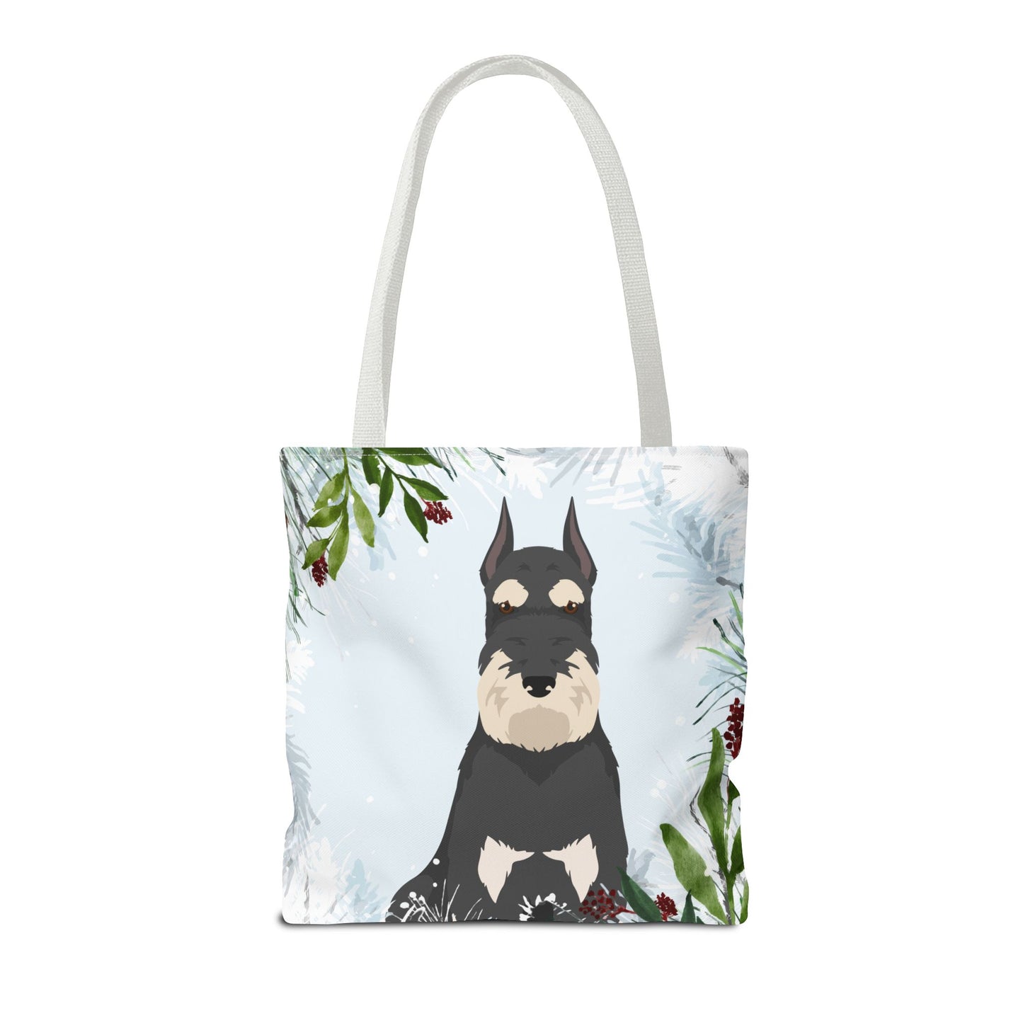 Schnauzer Dog Christmas Holiday Tote Bag 16x16