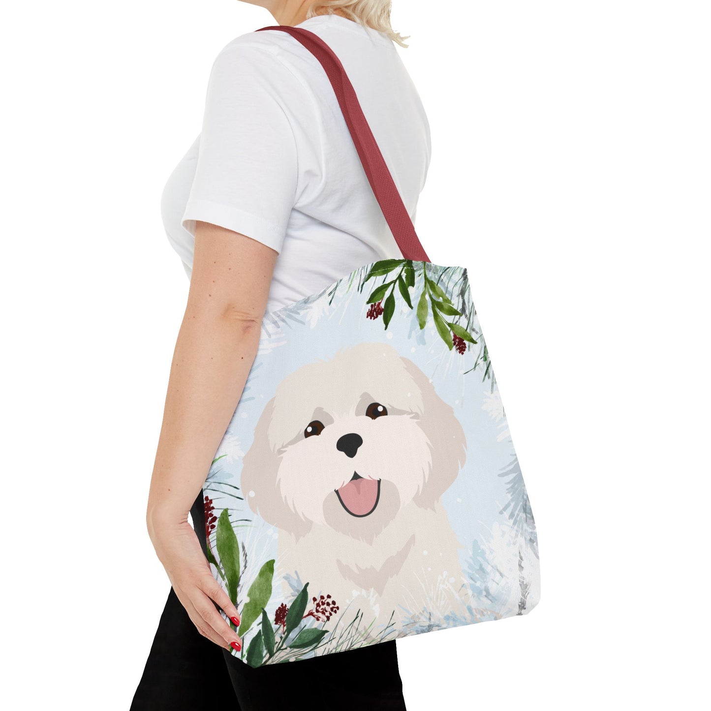 Coton De Tulear Dog Christmas Holiday Tote Bag 16x16