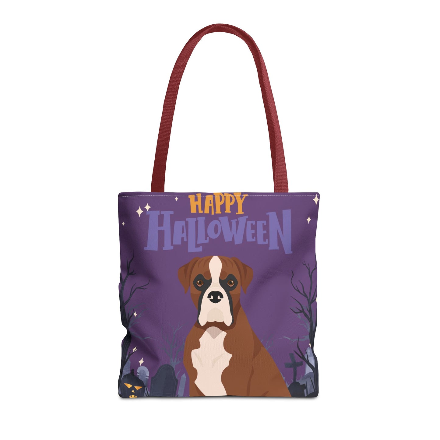 Boxer Dog Happy Halloween Tote Bag 16x16