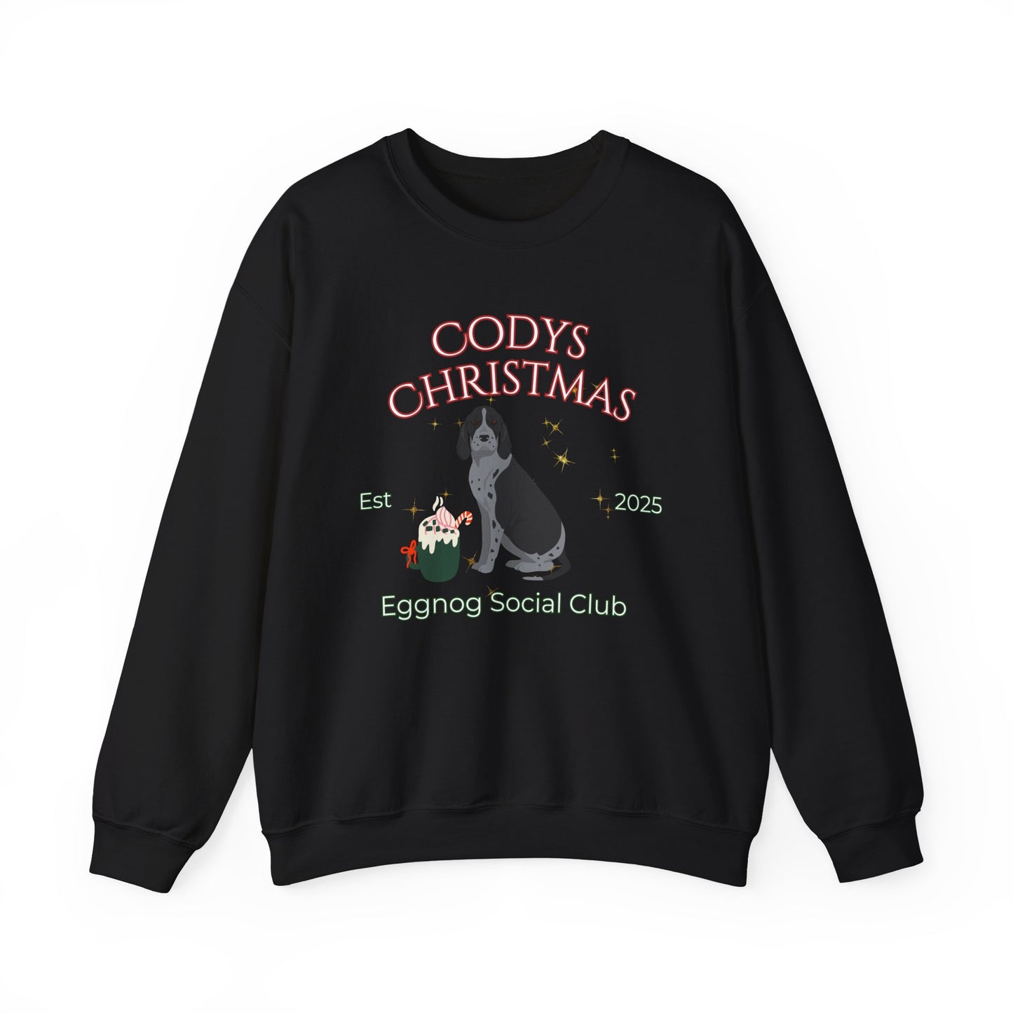 American English Coonhound  Dog Christmas Social Club Unisex Heavy Blend Crewneck Sweatshirt Custom Name