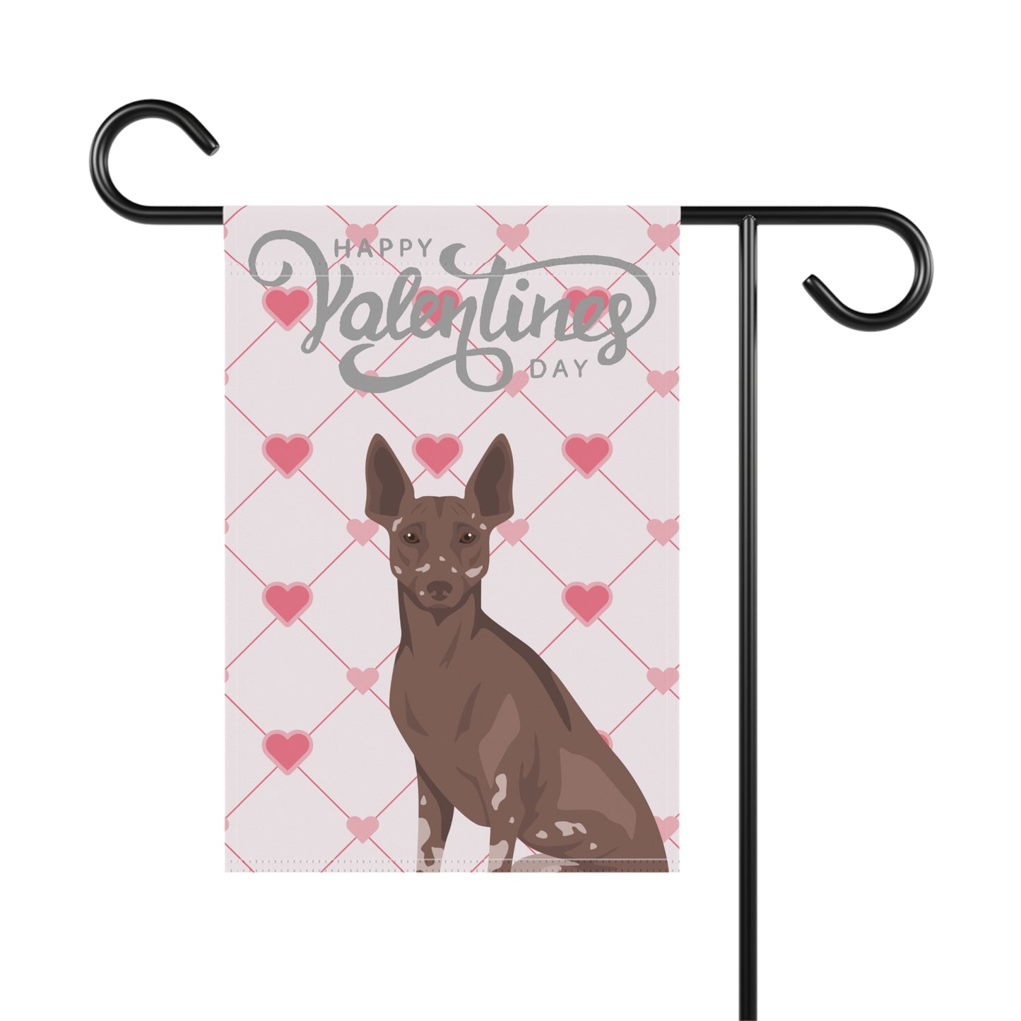 Peruvian Inca Orchid Dog Valentines Day Garden Flag