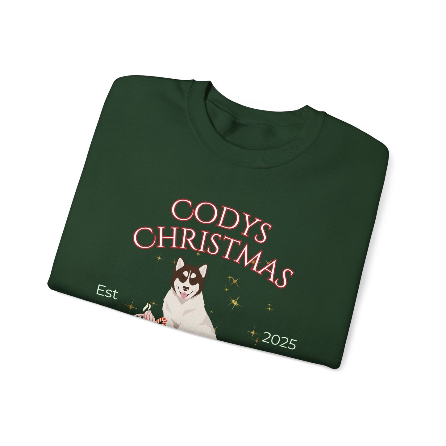 Canadian Inuit Dog Dog Christmas Social Club Unisex Heavy Blend Crewneck Sweatshirt Custom Name