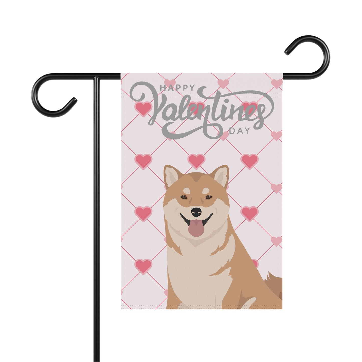 Shiba Inu Dog Valentines Day Garden Flag
