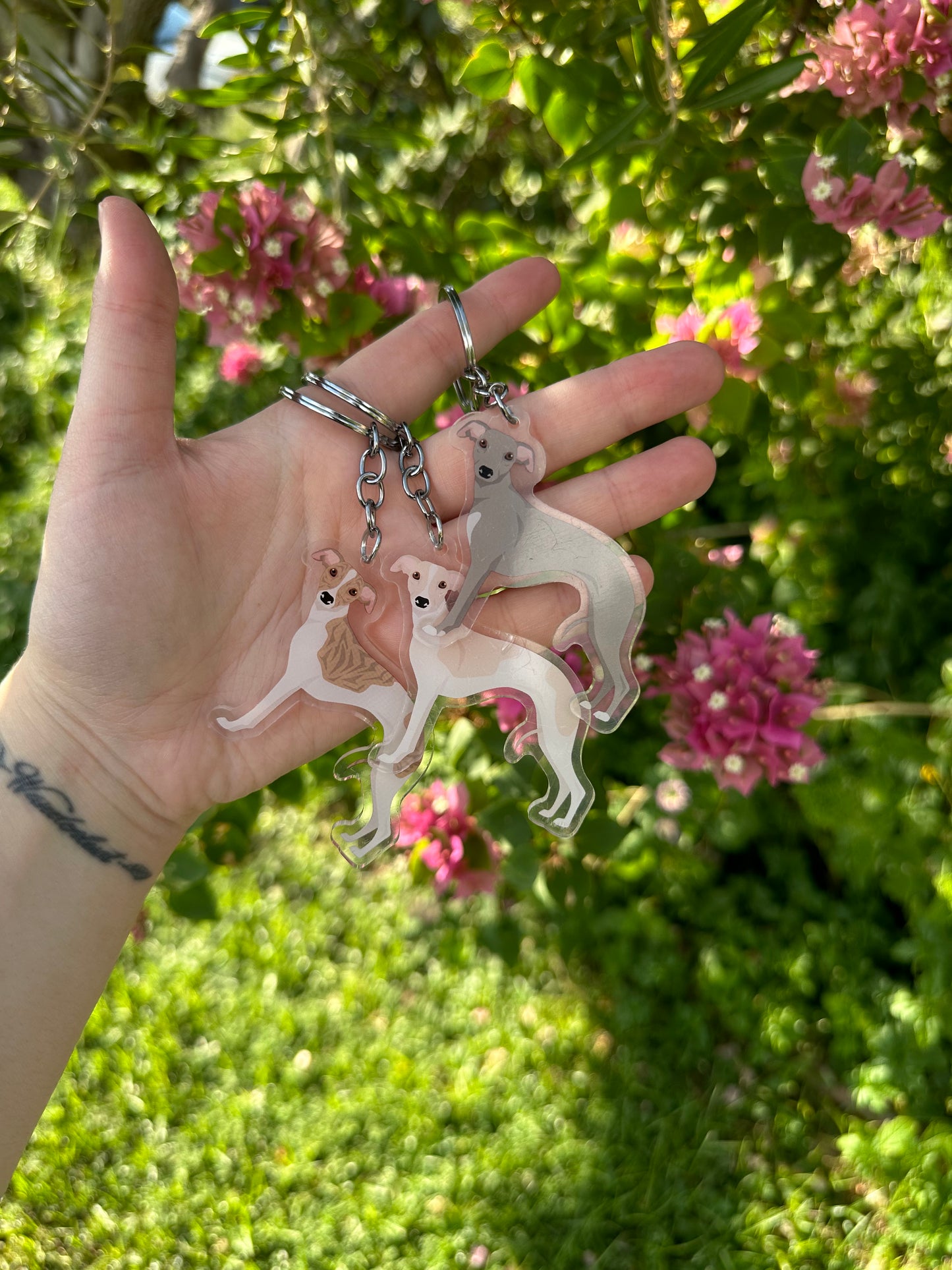 Whippet Dog 2.5in Acrylic Keychain