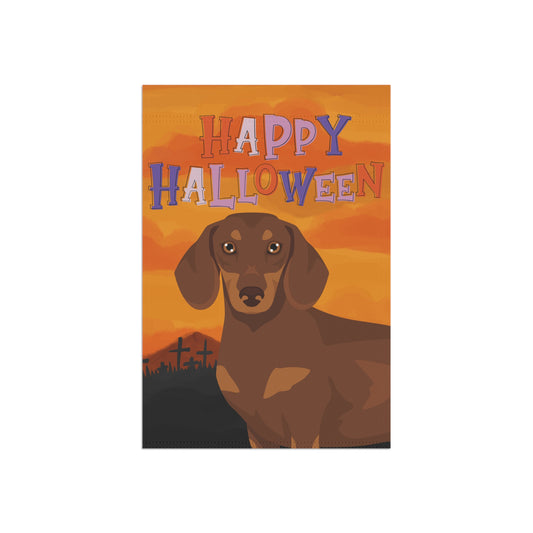 Dachshund Dog Halloween Garden Flag