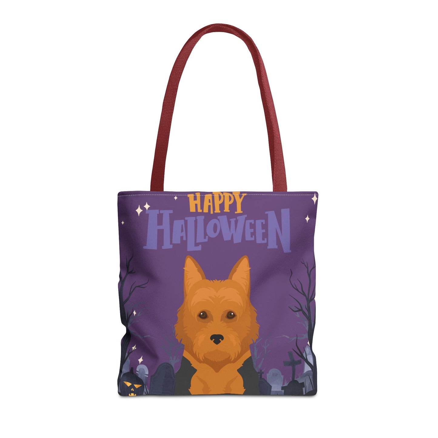 Australian Terrier Dog Happy Halloween Tote Bag 16x16