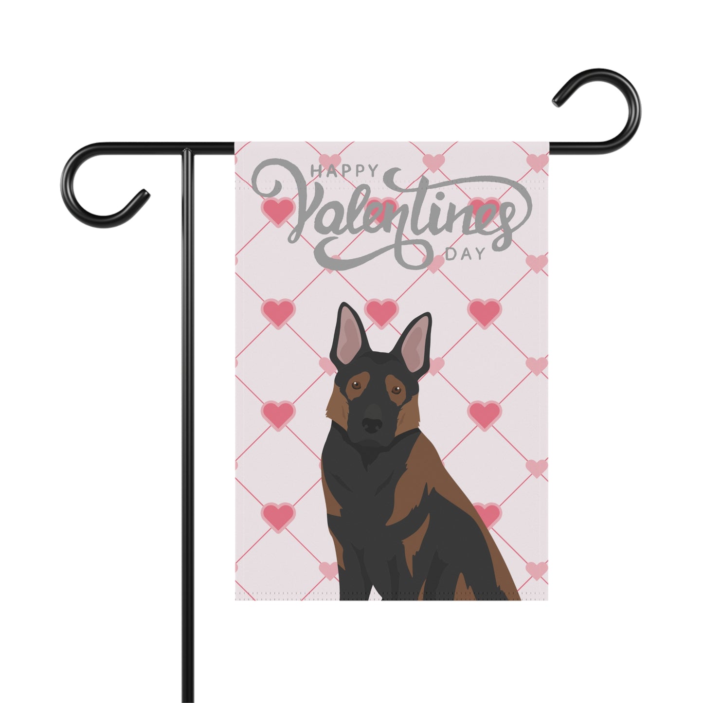 German Shepherd Dog Valentines Day Garden Flag