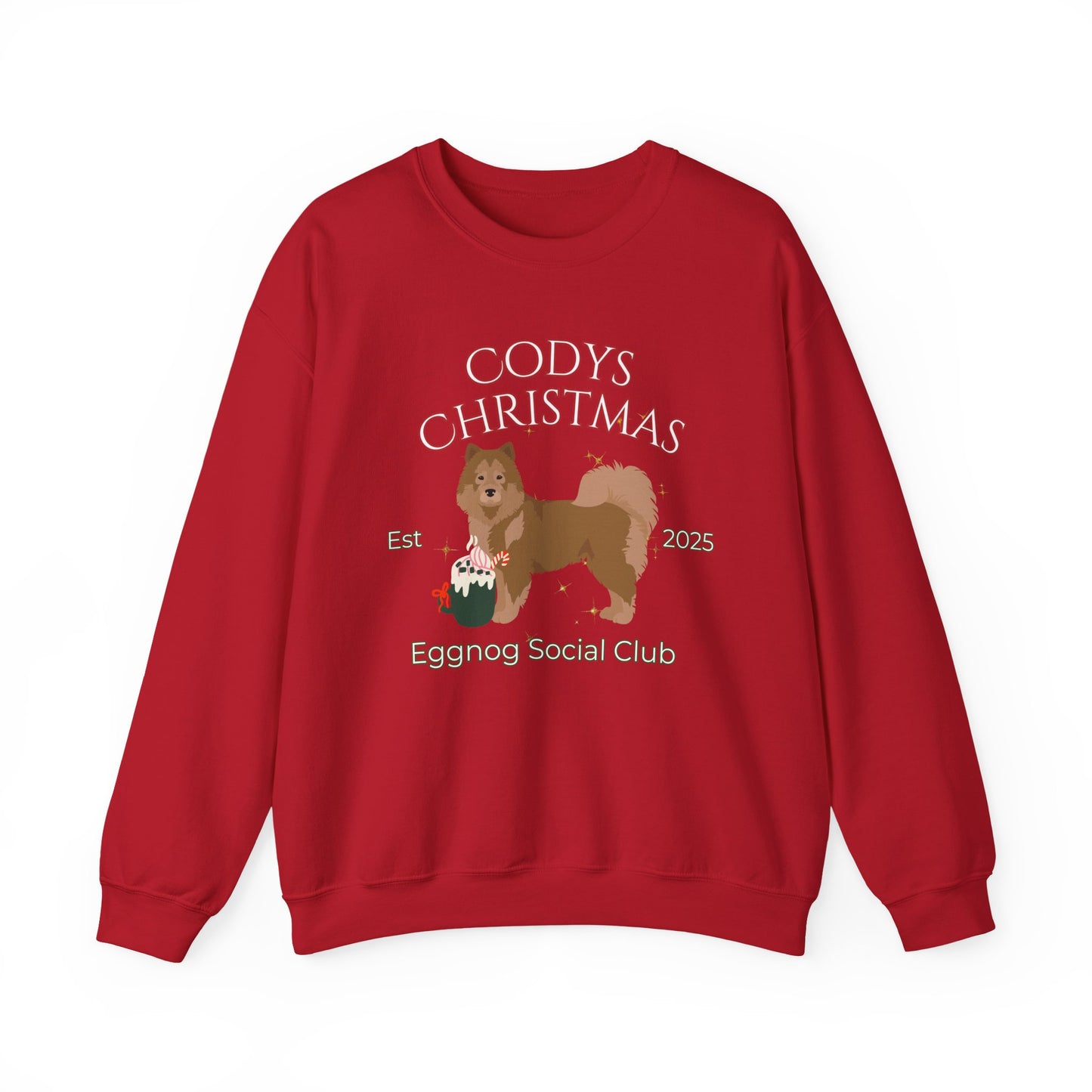 Eurasier Dog Christmas Social Club Unisex Heavy Blend Crewneck Sweatshirt Custom Name
