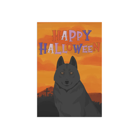 Siberian Husky Dog Halloween Garden Flag