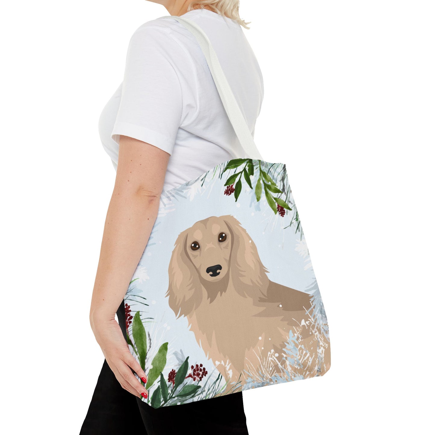 Dachshund Dog Christmas Holiday Tote Bag 16x16
