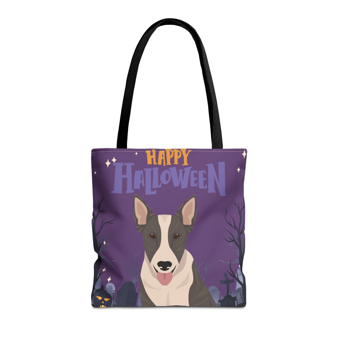 Bull Terrier Dog Happy Halloween Tote Bag 16x16