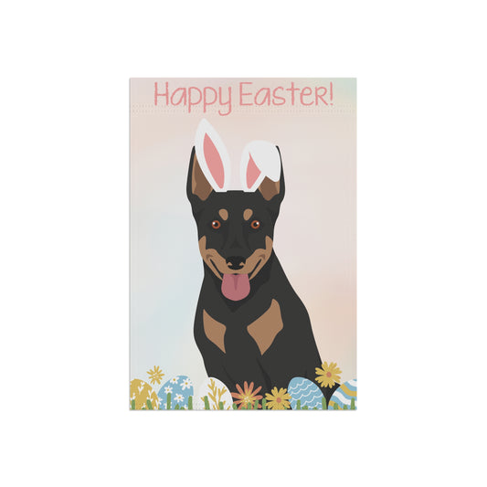 Australian Kelpie Dog Happy Easter Garden Flag