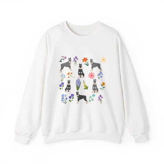 Schnauzer Dog Unisex Spring Cottage Core Crewneck Sweatshirt