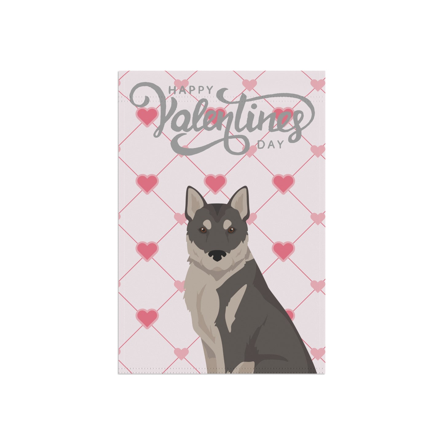 Korean Jindo Dog Valentines Day Garden Flag