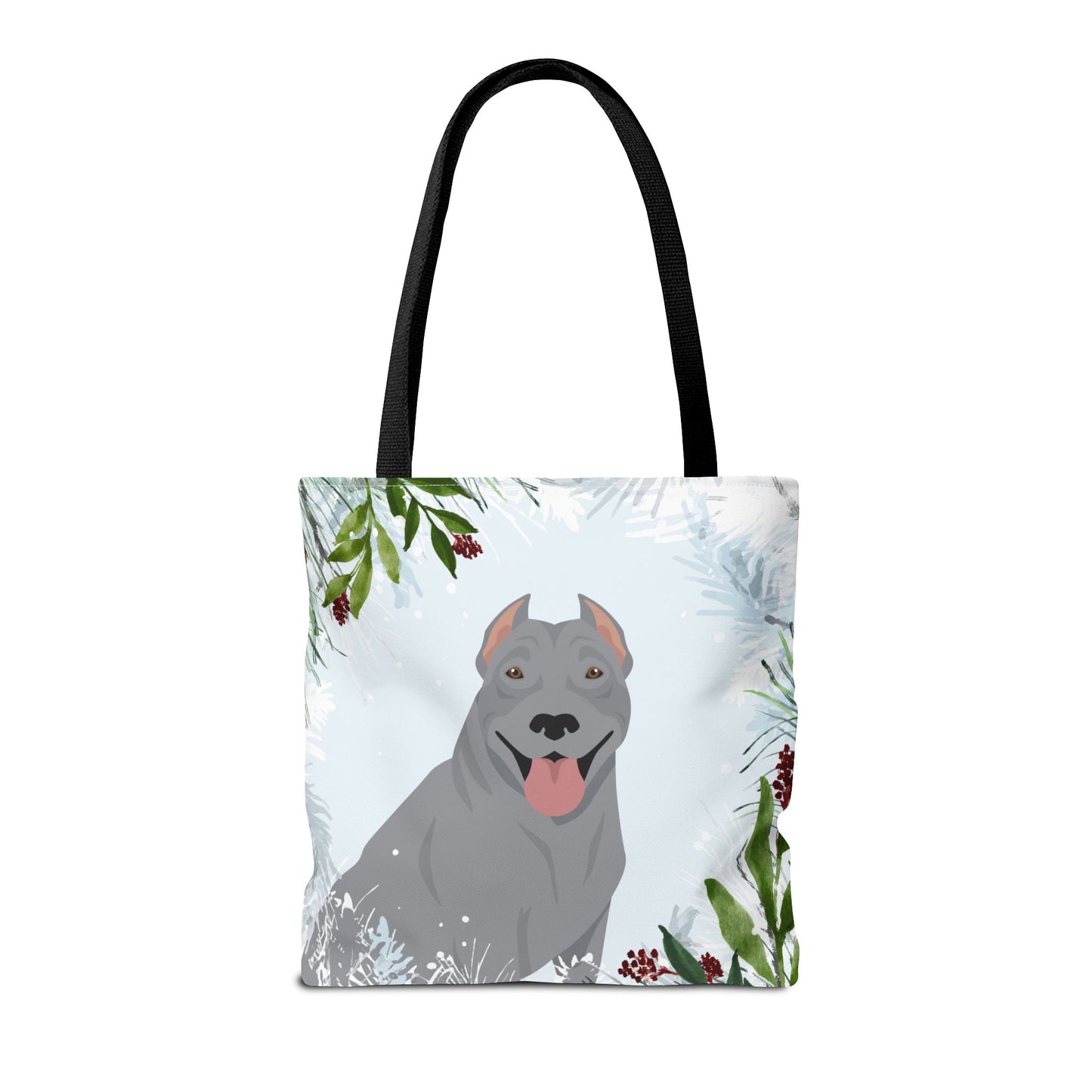 Pit Bull Dog Christmas Holiday Tote Bag 16x16
