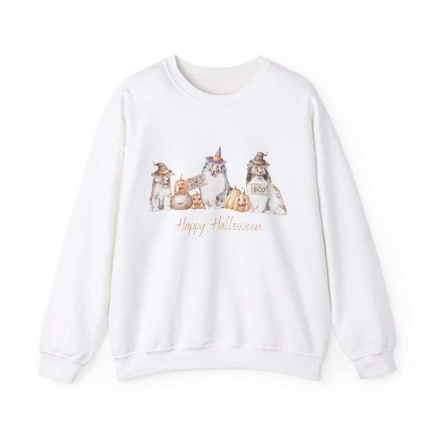 Shetland Sheepdog Dog Halloween Unisex Heavy Blend Crewneck Sweatshirt