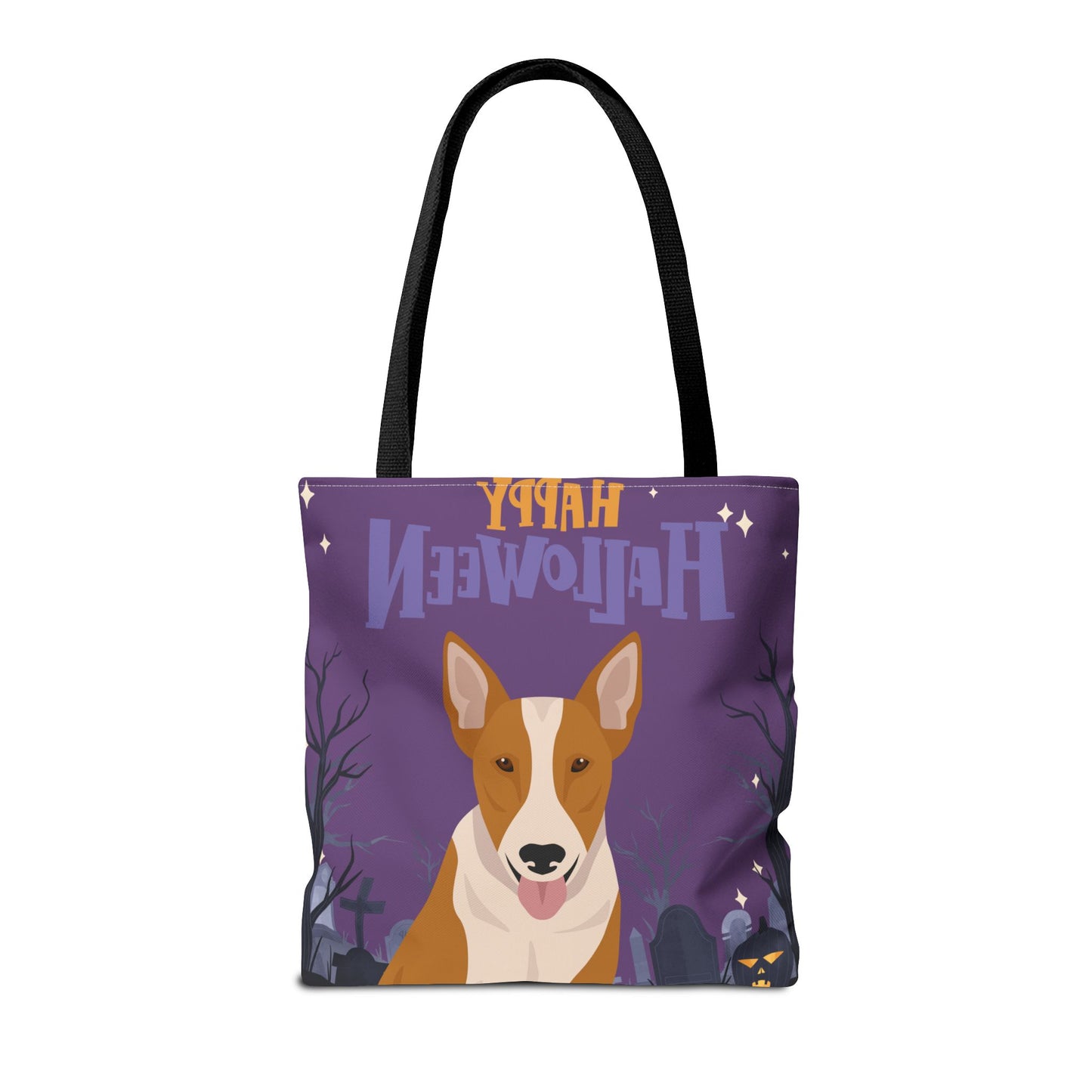 Bull Terrier Dog Happy Halloween Tote Bag 16x16