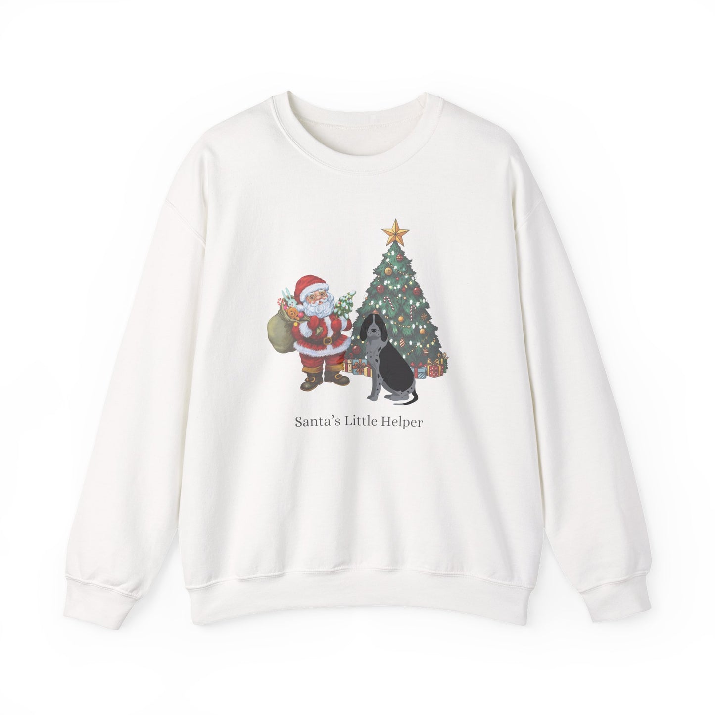 American English Coonhound Dog Santa's Little Helper Unisex Heavy Blend Crewneck Sweatshirt
