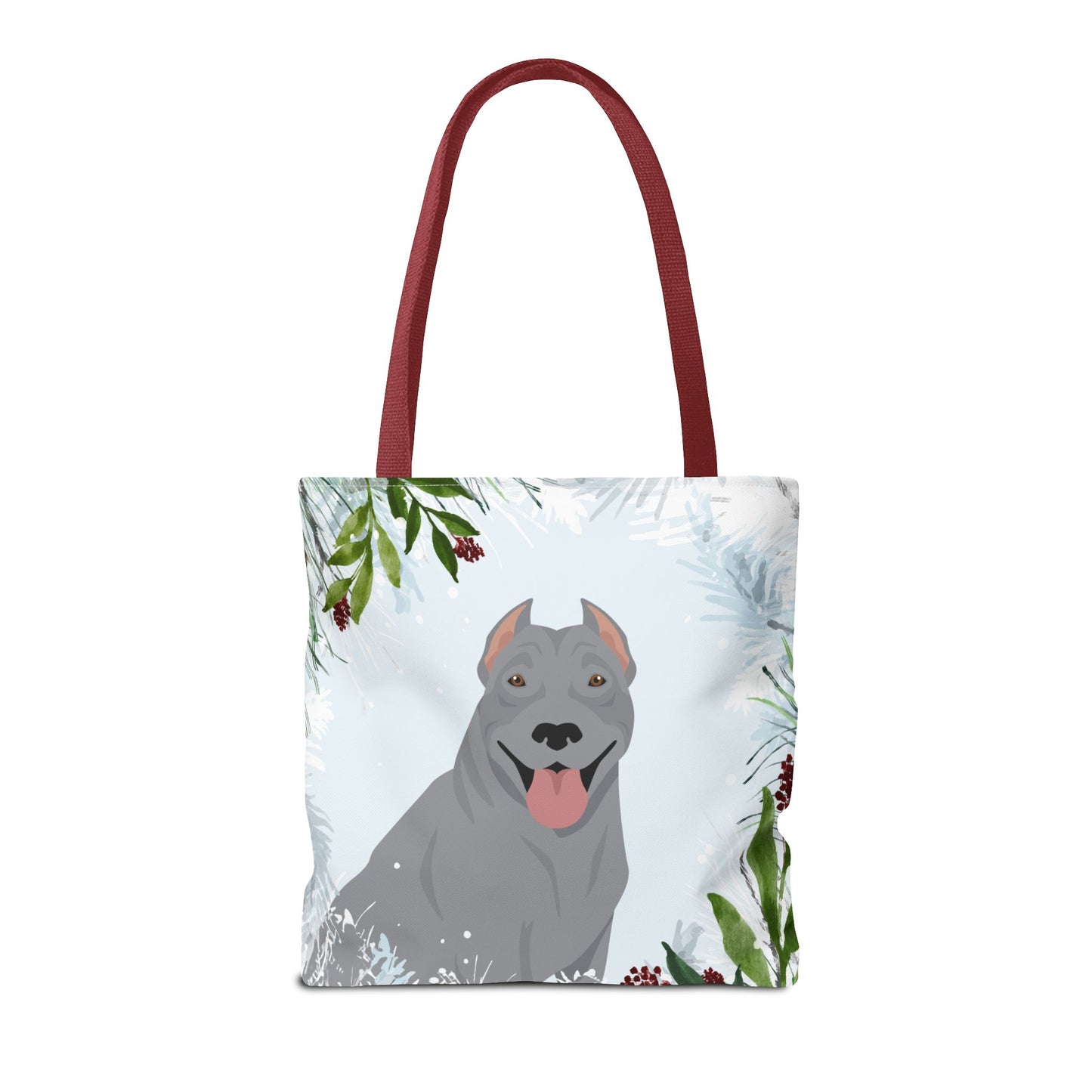 Pit Bull Dog Christmas Holiday Tote Bag 16x16