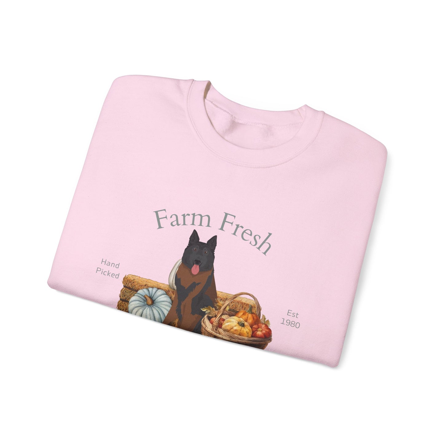 Belgian Tervuren Dog Fall Farm Fresh Unisex Heavy Blend Crewneck Sweatshirt