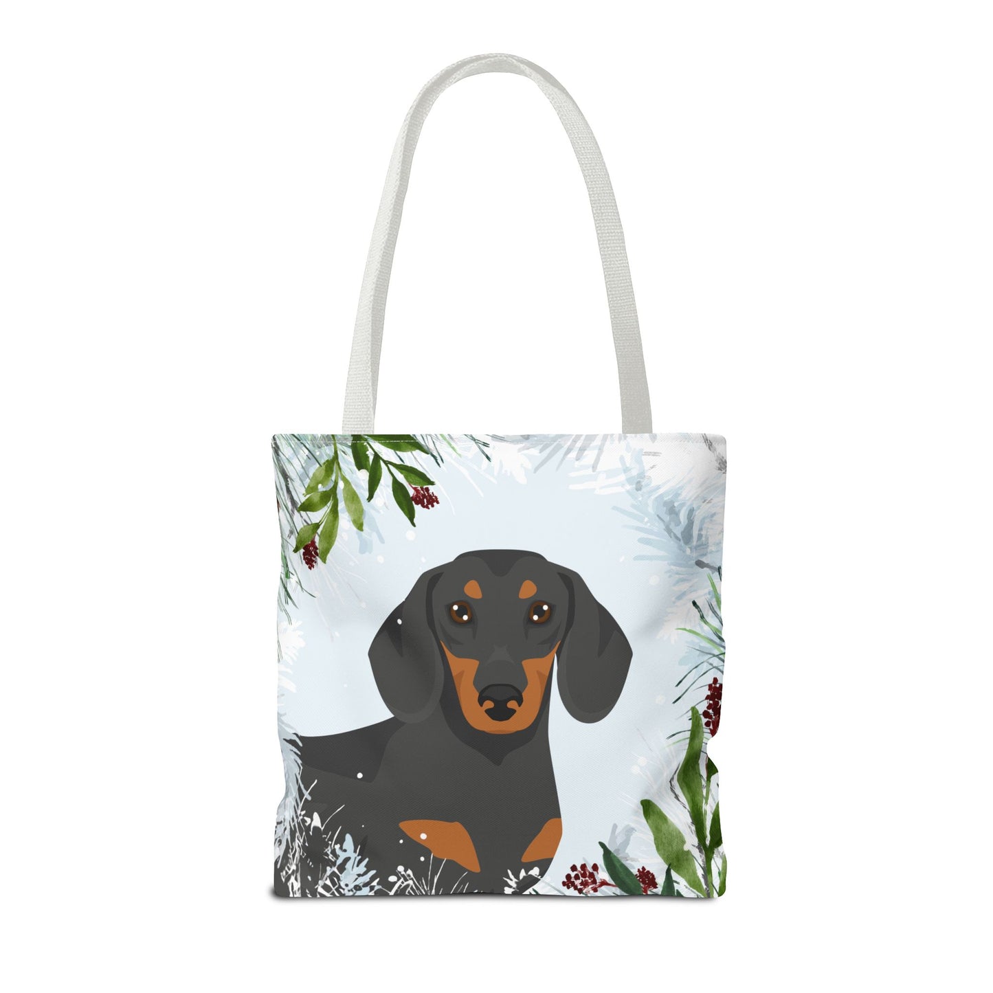 Dachshund Dog Christmas Holiday Tote Bag 16x16