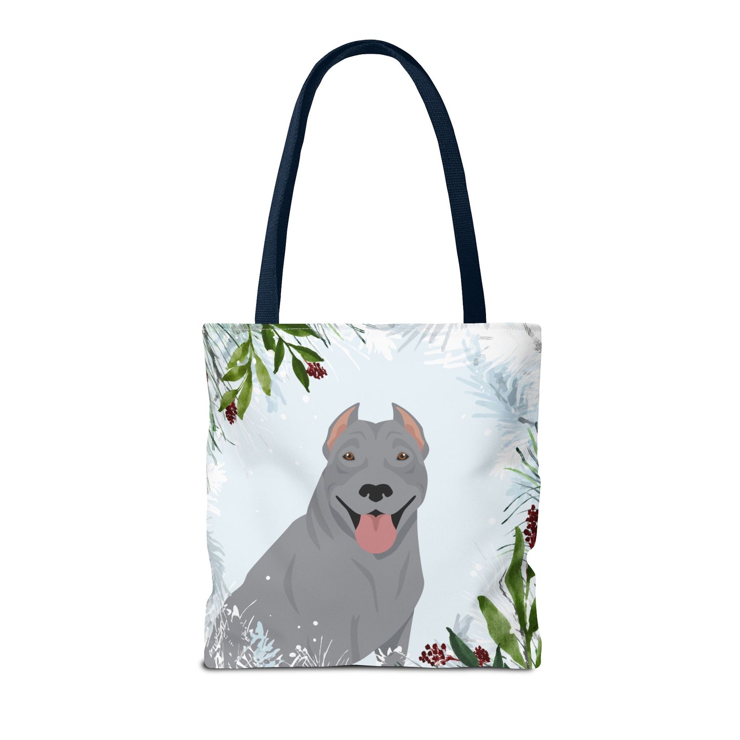 Pit Bull Dog Christmas Holiday Tote Bag 16x16