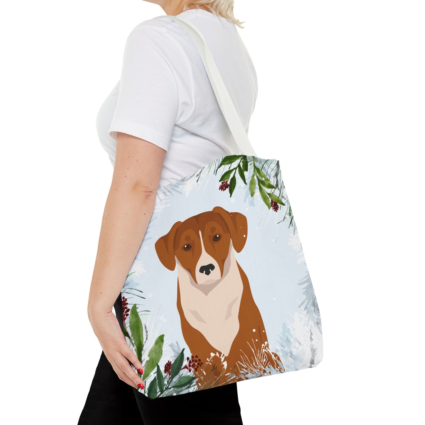 Austrian Pinscher Dog Christmas Holiday Tote Bag 16x16