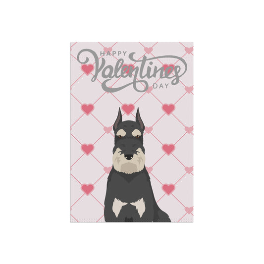 Schnauzer Dog Valentines Day Garden Flag