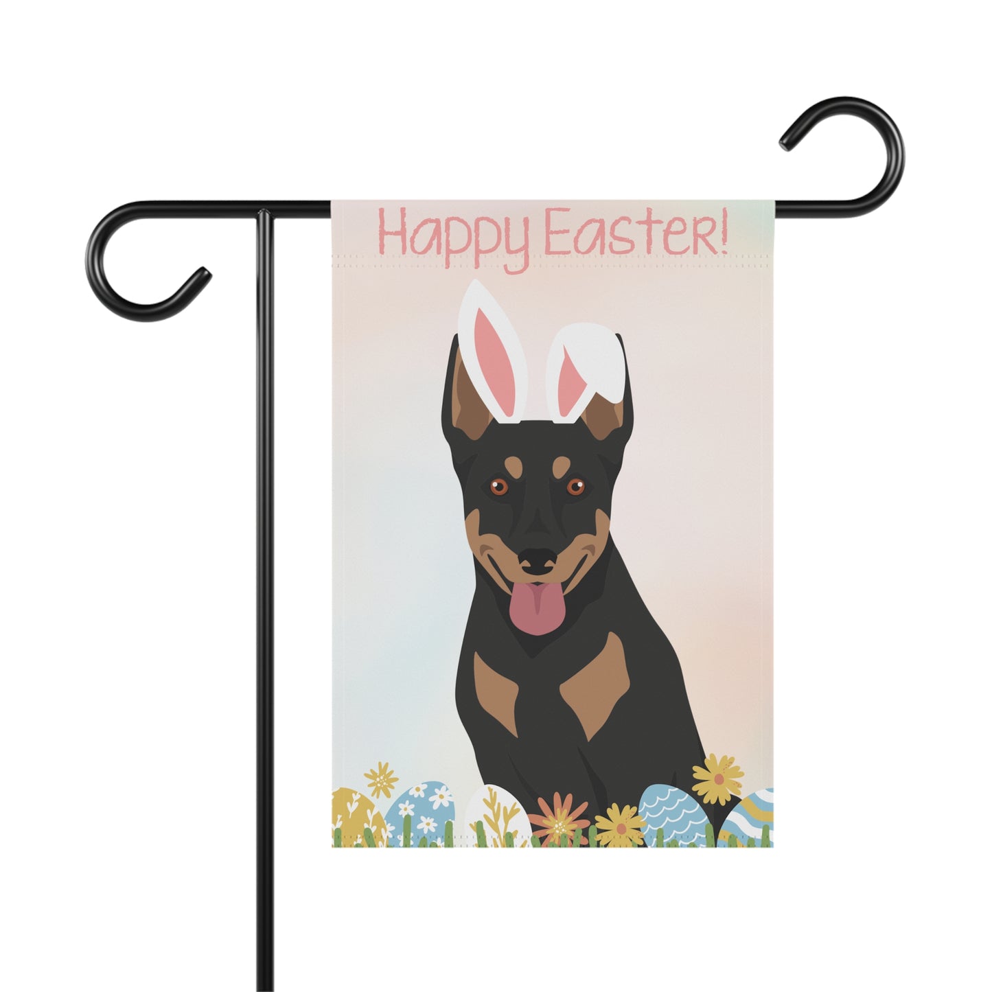 Australian Kelpie Dog Happy Easter Garden Flag