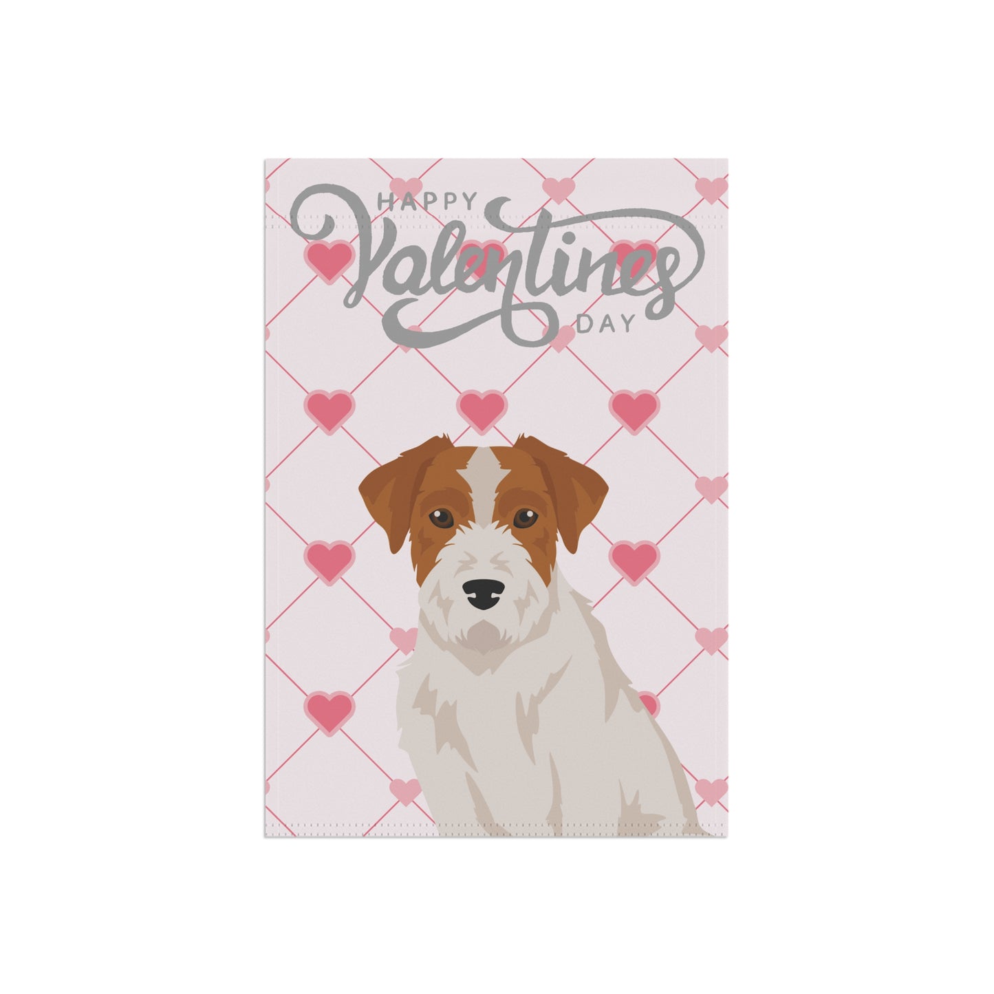 Jack Russell Terrier Dog Valentines Day Garden Flag